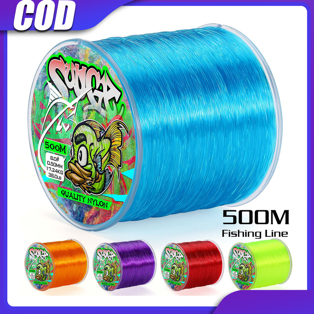 Sougayilang สายตกปลา 500M Super Strong 5 สีไนล่อนตกปลาพร้อมกล่องสำหรับการแข่งขันตกปลา