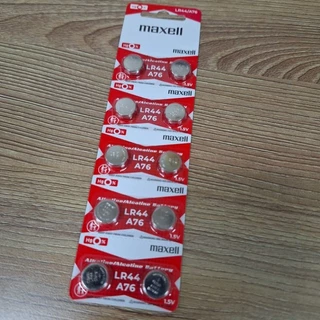 ถ่าน Maxell LR44 A76 Maxell LR44 Alkaline 1.5V Battery (ราคาต่อ 1 ก้อน)
