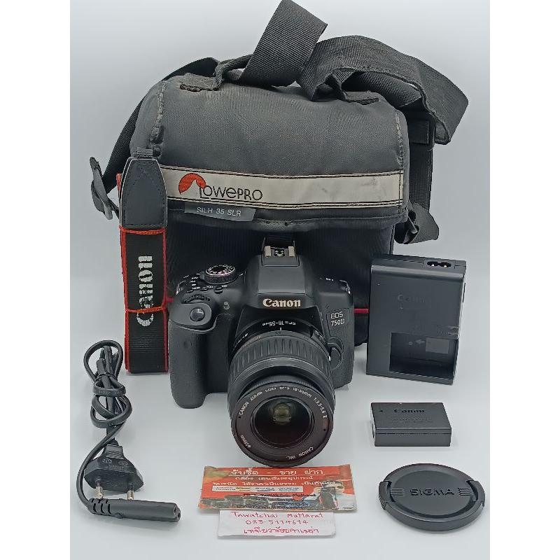 กล้อง Canon 750D+18-55 F3.5-5.6 II USM กล้องมือสอง เลนส์มือสอง