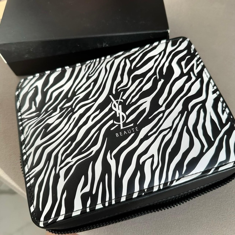 YSL Yves Saint Laurent Zebra Cosmetic Bag New Large Capacity Portable Outgoing Storage Bag