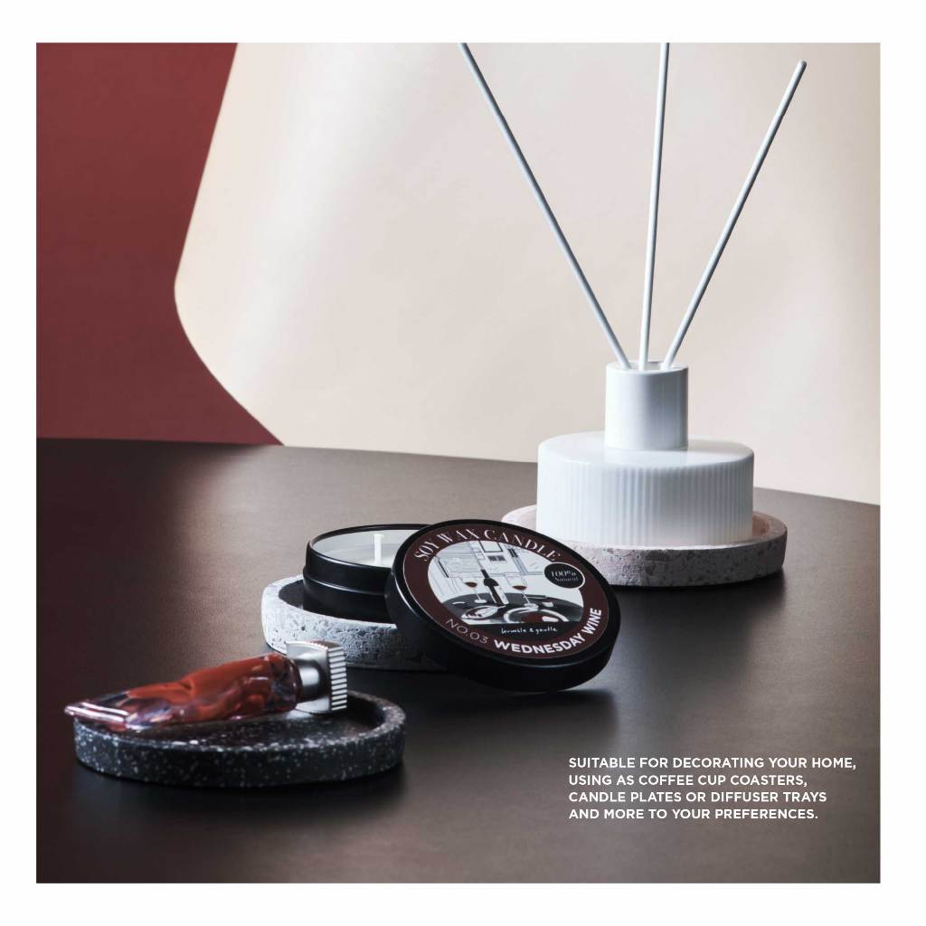 Humble&Gentle Terrazzo Coaster -จานรอง เทอราสโซ่ ปูนขัด จานรอง ตกแต่งบ้าน สำหรับทุกเทศกาล - รูปที่ 4