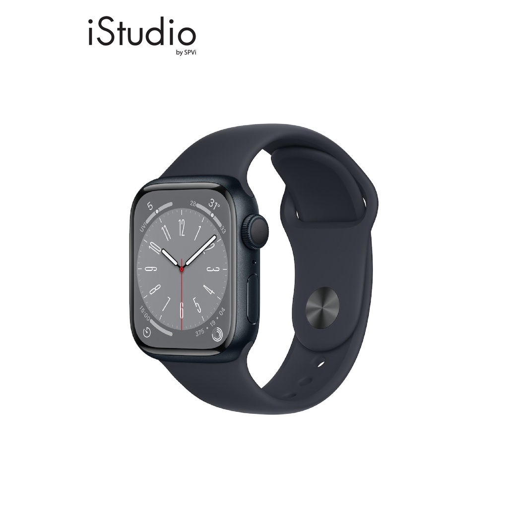 Apple Watch Series 8 GPS (พร้อมฟิล์มกันรอย) สาย Sport Band I iStudio by SPVi