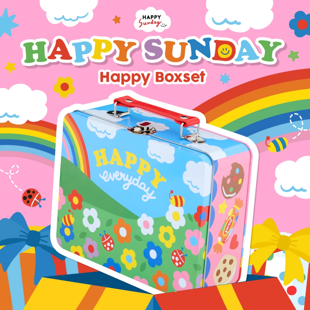 HAPPY SUNDAY HAPPY BOXSET | เซ็ตกล่องเหล็กพร้อมสมุดและโปสการ์ด