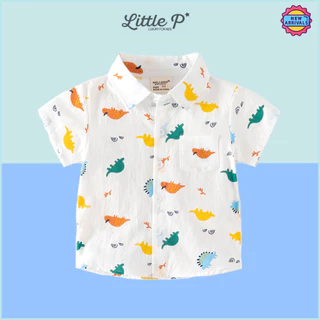 🌟🇹🇭 ส่งด่วน🌟 ใหม่ ! เสื้อเชิ้ตเด็กชาย เสื้อเด็กแขนสั้น อายุ​ 1-7 ปี By Little.P