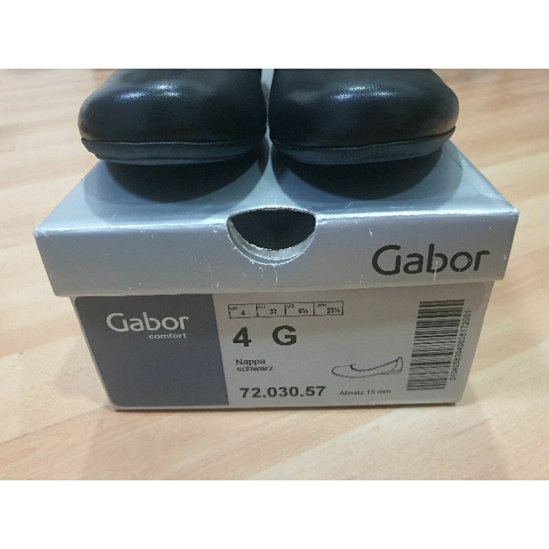 รองเท้าคัทชูหนังแท้ รองเท้าบัลเล่ต์ ส้นเตี้ย ของใหม่ สีดำ แบรนด์ Gabor ของเยอรมัน #comfort shoes #รอ