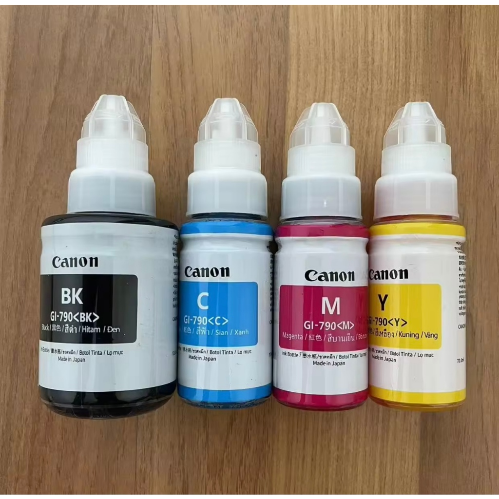 Canon 790 สินค้าพร้อมส่ง ต้นฉบับภาษาญี่ปุ่น หมึกปริ้นเตอร์ หมึกแท้ Canon GI-790 เหมาะสำหรับ ส่งจากกรุงเทพ