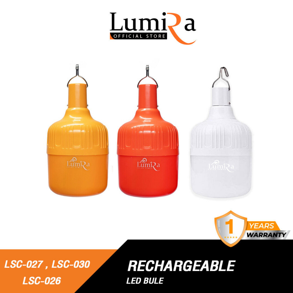 Lumira โคมไฟไล่ยุง LED 80 แบตเตอรี่ในตัว เสียบสายชาร์จ กันน้ำกันฝุ่น โคมไฟแคมป์ปิ้ง ไฟร้านค้าแผงลอย 