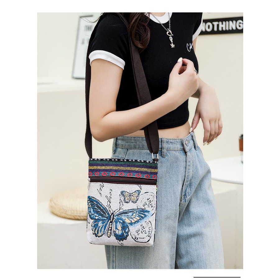 🔥กระเป๋าสะพายสตรี🔥มี1ช่องซิบใหญ่ 1ช่องซิบเล็ก คอสบอดี้ มีสายปรับสั้นยาวได้ตามต้องการ BB00424 - รูปที่ 2