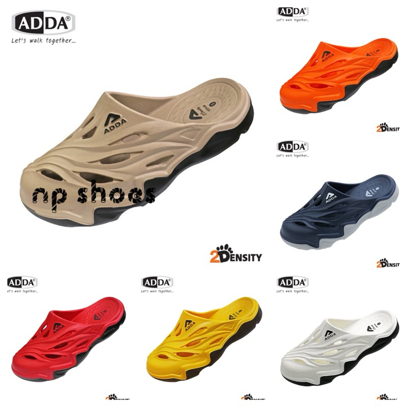 [ลูกค้าใหม่ราคา 1 บาท ]ADDA รองเท้าแตะ แอ๊ดด้า รองเท้าลำลอง แบบสวมหัวโต รุ่น 5TD74-M1 ไซส์ 7-10 ของเเท้ พร้อมส่ง ใส่สบาย