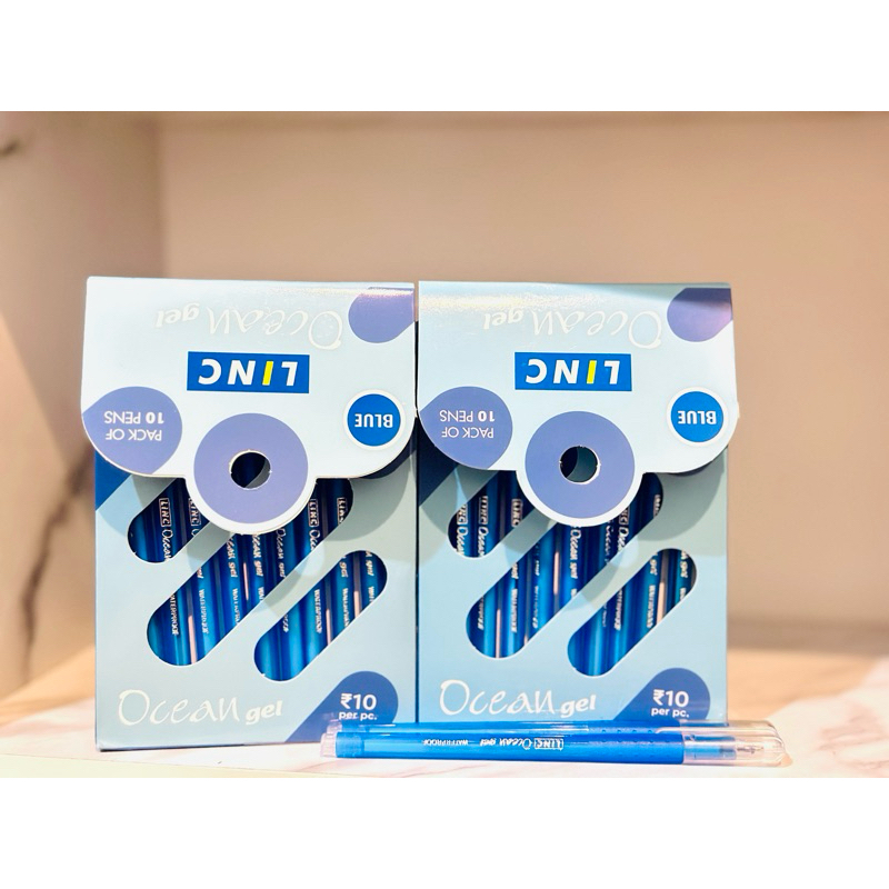 Linc ocean  Gel Pen ปากกา เจล กันน้ำ 🖊️ แพ็ค 10 ชิ้น