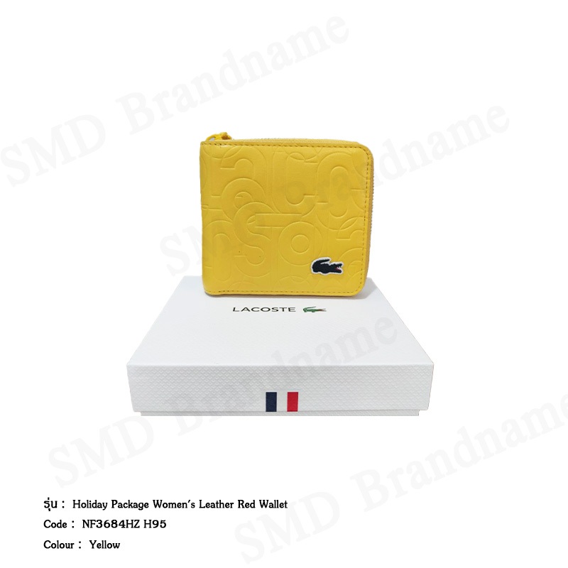 Lacoste กระเป๋าสตางค์ รุ่น Holiday Package Women's Leather Red Wallet Code: NF3684HZ H95