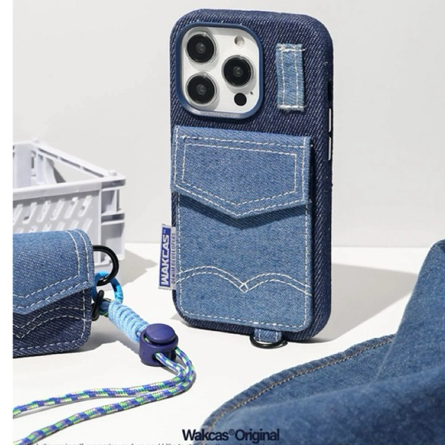 Jeans collection phone case from Wakcase เคสไอโฟนยีนส์มีช่องด้านหลัง