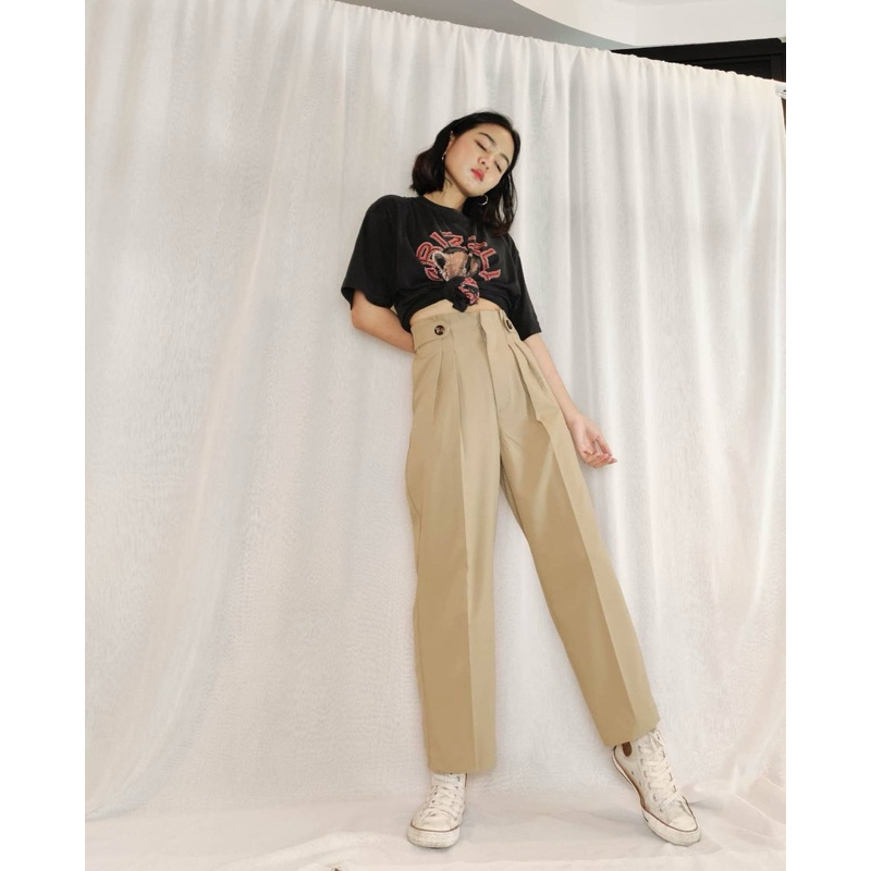 summerry.official กางเกงขายาวมือ2 size s เอว25“-26” สะโพก38“ ยาว40“