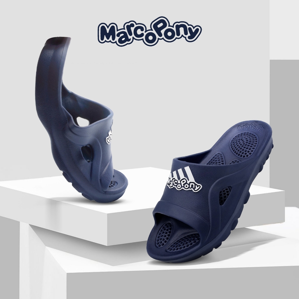 Marco Pony รองเท้าแตะแบบสวมรุ่น ลําลอง พื้นนิ่ม แฟชั่น พื้นหนา กันลื่น EVA สวมใส่สบาย ใส่ในบ้าน ห้องน้ํา MH9004W