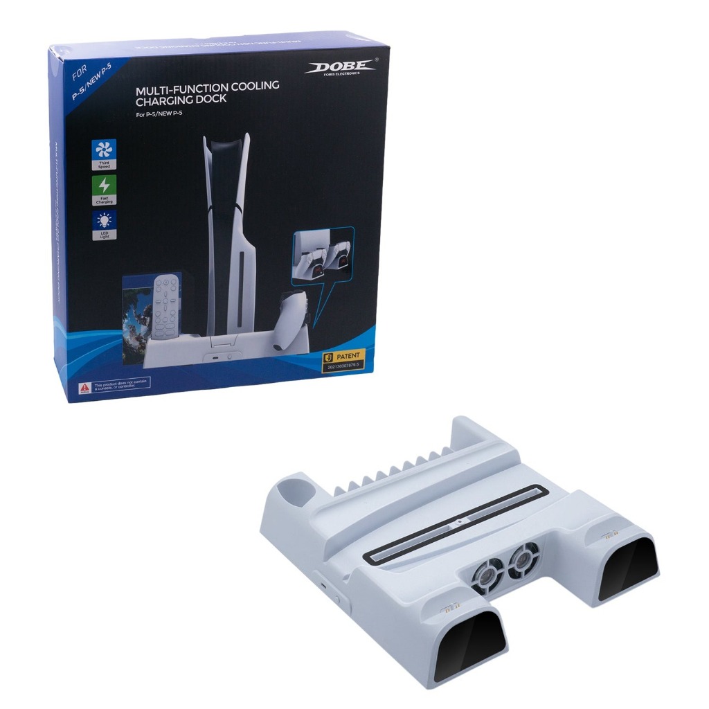 Dobe Multlfunction Cooling Charging Dock ใช้ Slim ได้ (TP5-3532B)(ขาตั้งเครื่อง ps5)(PS5 Multifunctional Cooling Stand)