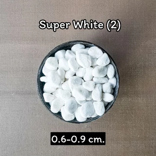 หินขาว super white (เบอร์ 1-7) น้ำหนัก 200กรัม , 500 กรัม และ 1 กิโลกรัม