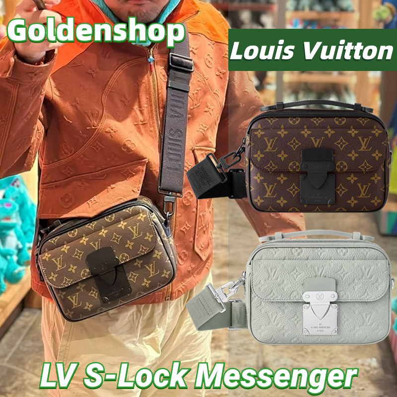 New!!🍒หลุยส์วิตตอง Louis Vuitton S-Lock Messenger Bag LV กระเป๋าแมสเซนเจอร์