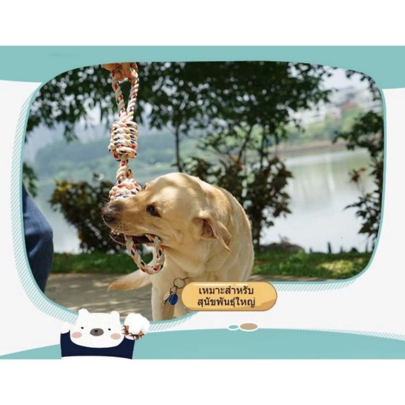 Fidoz factory เชือกกัดสุนัข ของกัดเล่นหมาใหญ่ เชือกกัดเล่นสุนัขขนาดใหญ่