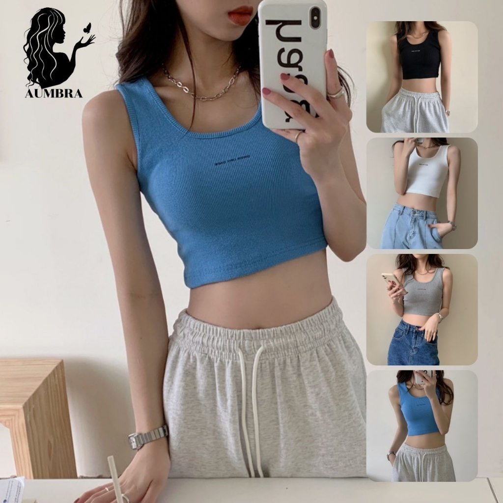 เสื้อผ้าแฟชั่น เสื้อครอป ผ้านิ่มใส่สบาย สไตล์น่ารัก สำหรับผู้หญิง L1073