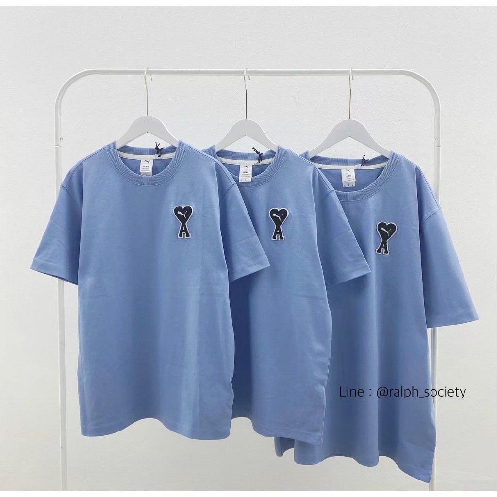 Ami Paris X puma T-Shirt (Blue)