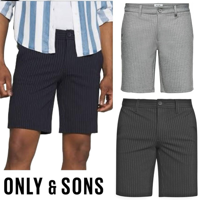 กางเกงขาสั้นOnly & Sons stripe stretch short