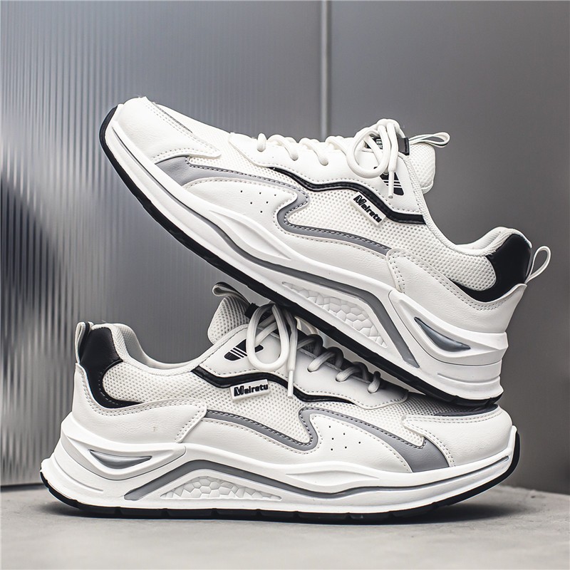 Casual Sneakers รองเท้าผู้ชาย พื้นผิวตาข่าย รองเท้าแฟชั่น รองเท้ากีฬา No.938