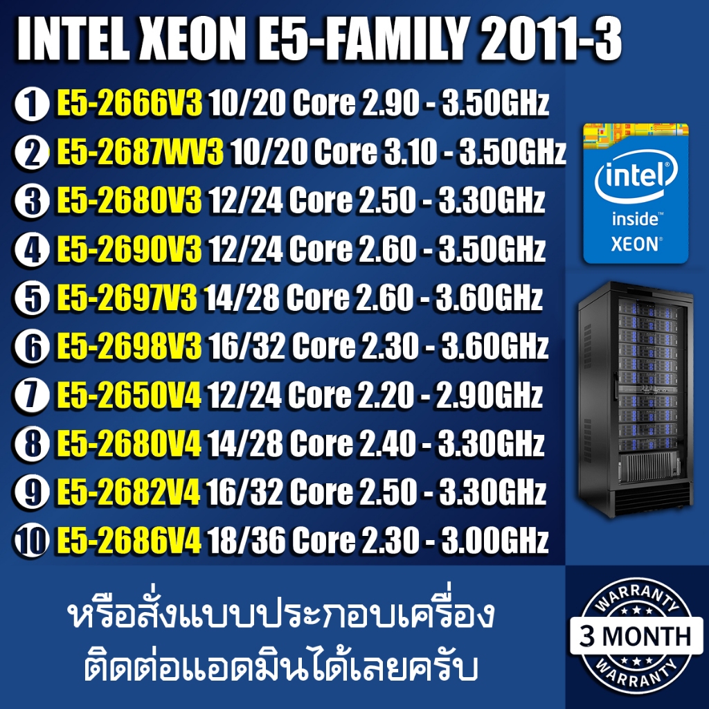 Intel Xeon X99 E5-2666V3 E5-2680V3 E5-2687WV3 E5-2690V3 E5-2697V3 E5-2698V3 E5-2650V4 E5-2682V4 E5-2686V4 LGA 2011-3
