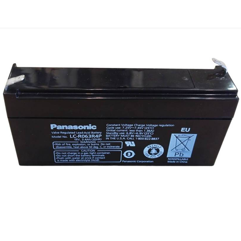 แบตเตอรี่แห้ง Panasonic LC-R063R4P(6v 3.4ah)