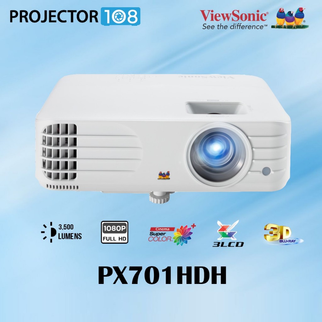 Viewsonic PX701HDH 3,500 ANSI Lumens 1080p Projector for Home and Business