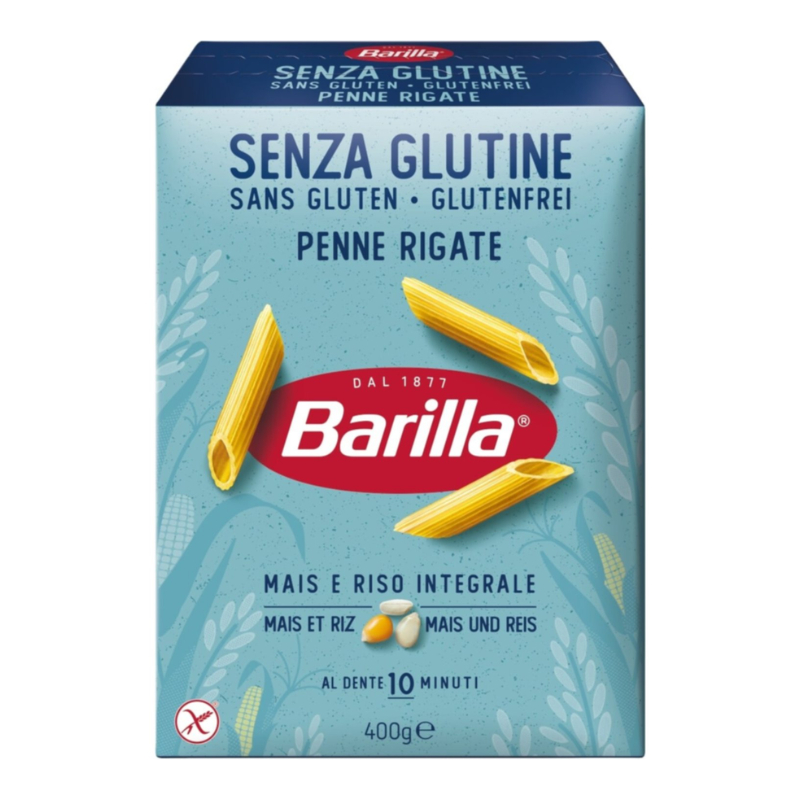 บาริลล่า เส้นเพนเน่ กลูเตนฟรี ทำจากข้าวโพดและข้าว 400 กรัม - Gluten Free Penne Rigate 400g Barilla brand