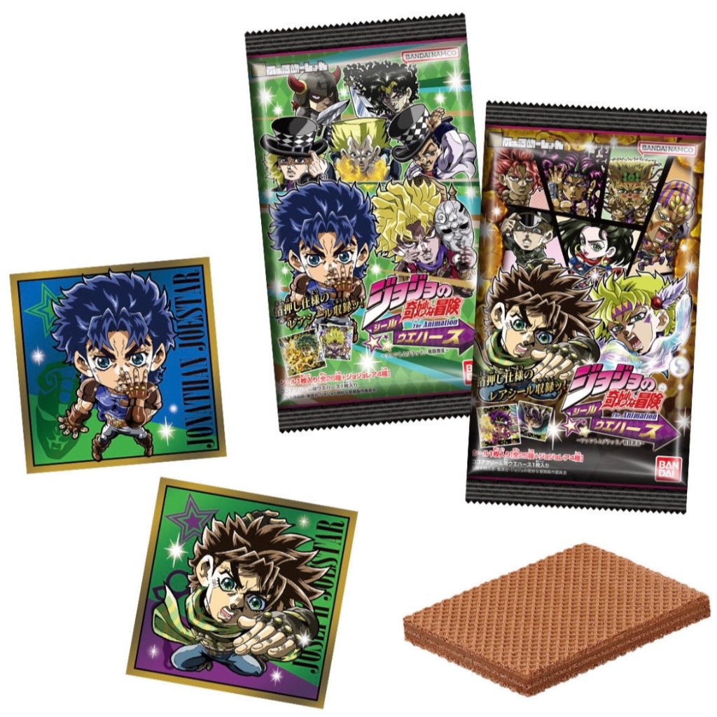 Bandai JoJo the Animation Wafer vol.1 Sticker โจโจ้ เวเฟอร์ ซุ่ม 1 ซอง