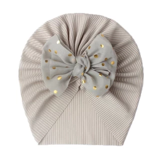 H12 เครื่องประดับศีรษะเด็กเด็กผ้าโพกศีรษะ Bowknot Beanies ที่รัดศีรษะทารกหมวก baby hero