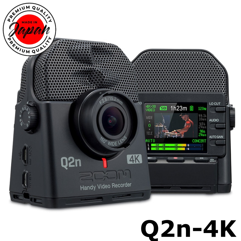 Zoom / Q2N-4K 4K เครื่องบันทึกวิดีโอ ความละเอียดสูง Full Hd เสียงบ้านสด Youtube แจกจ่าย ของแท้ 100% 