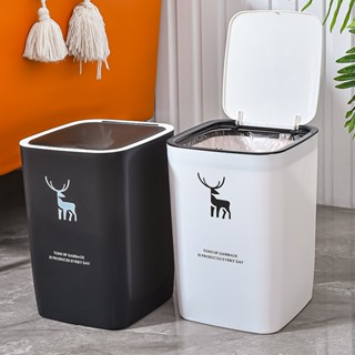 AD159 ถังขยะ ถังขยะสี่เหลี่ยม ทำจากพลาสติกอย่างดี ขนาด 15 ลิ…