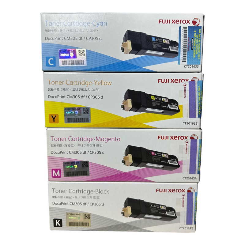 Fuji xerox 305 Toner Bk C M Y for cm305df cp 305d ของแท้ 100 %