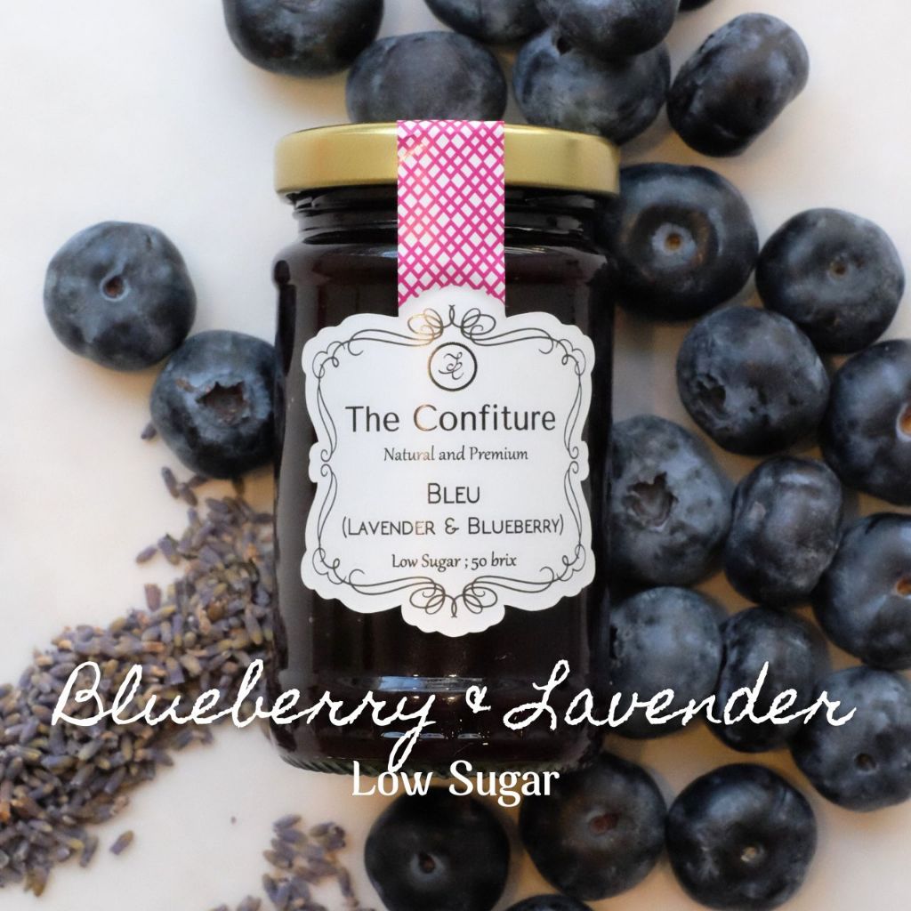 แยมบลูเบอร์รี่ผสมลาเวนเดอร์ Bleu (Blueberry & Lavender) 125 กรัม - The Confiture