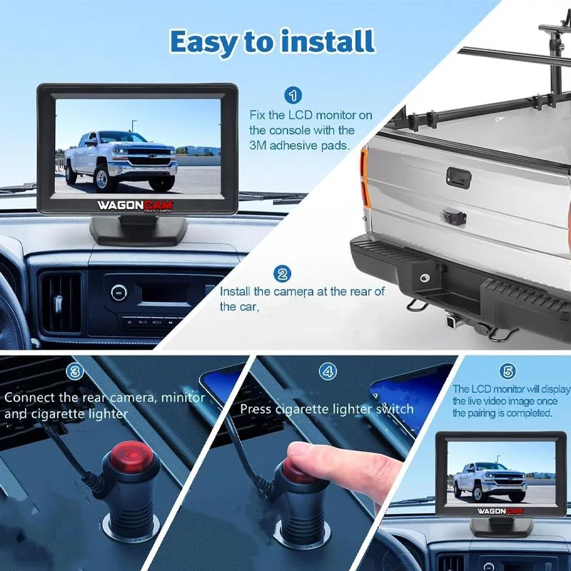 กล้องมองหลังรถบรรทุก WAGONCAM M4B จอ 4.3 นิ้ว สาย 15 เมตร thumbnail 4