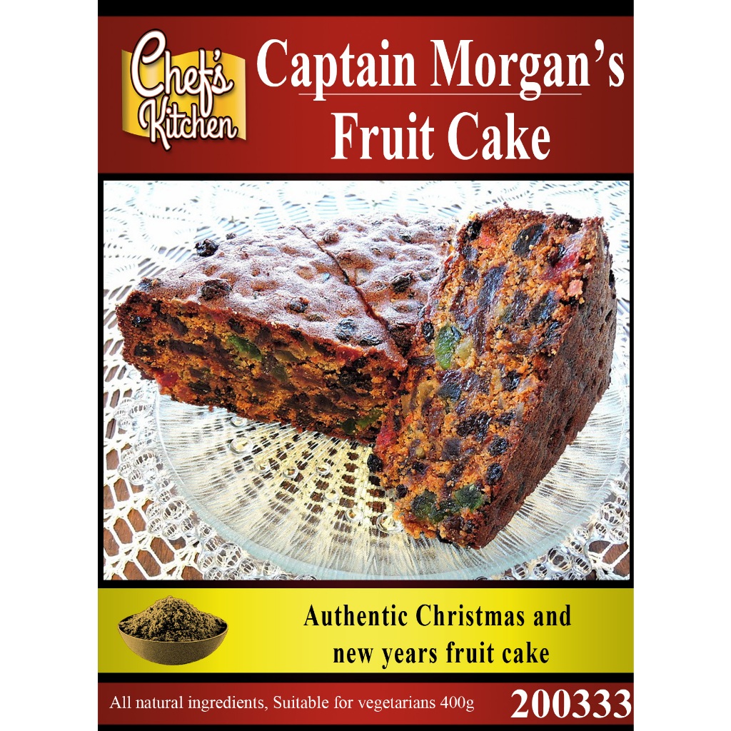 HOMEMADE Captain Morgan's Fruit Cake - Christmas Style 87% Fruit 400g ***NO ARTIFICIAL ANYTHING IN THESE***