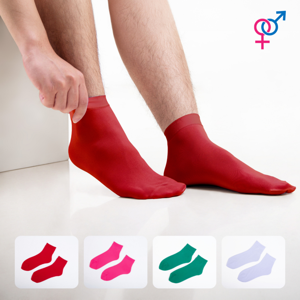 Sanremo แซนรีโม ถุงเท้าข้อสั้น ถุงเท้าทำงาน ถุงเท้า สีสัน กระชับ บางเบา เย็นสบาย ลดเหงื่อและกลิ่นเท้า ระบายอากาศดี ซักง่าย แห้งไว NIS-SRM2