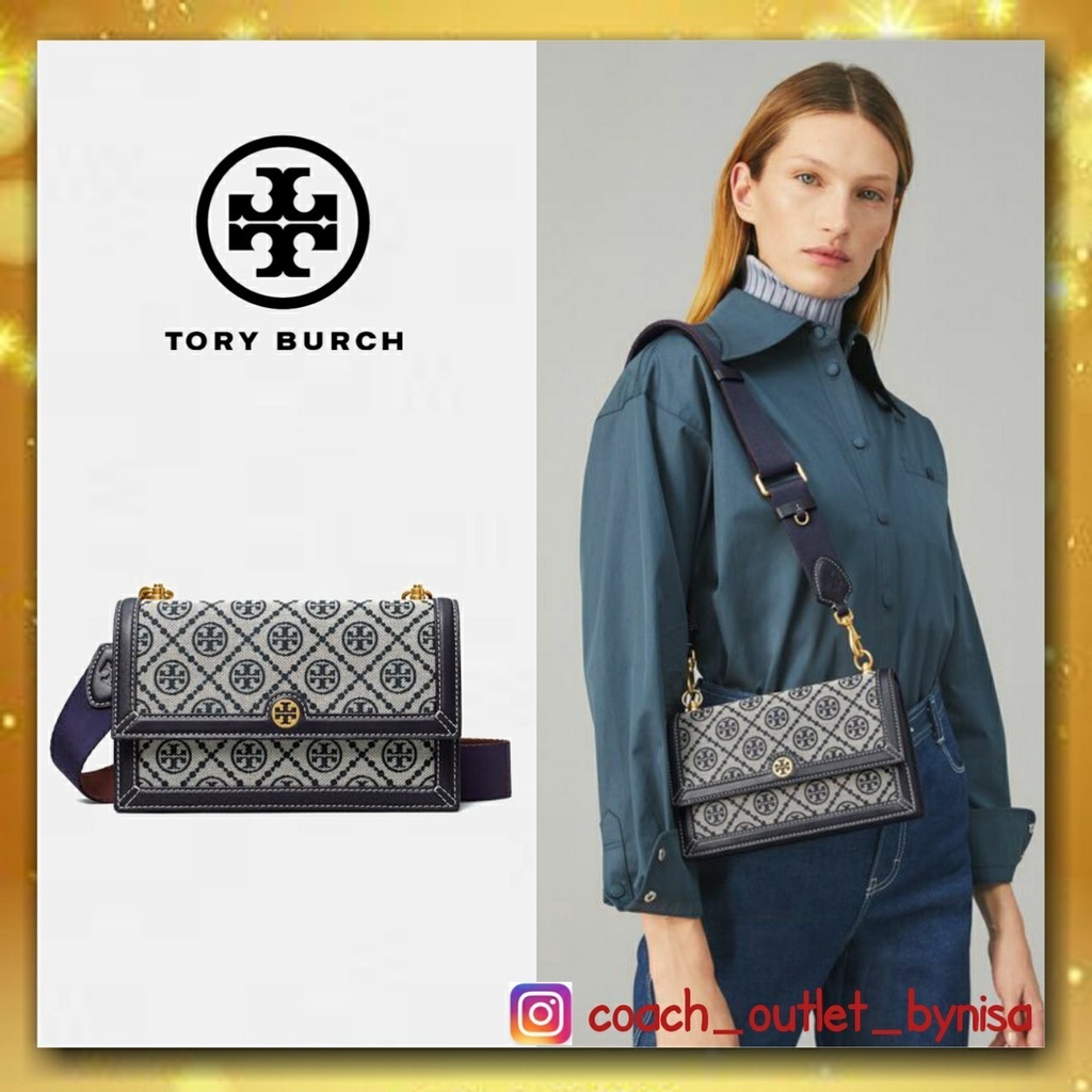 TORY BURCH T MONOGRAM JACQUARD SHOULDER BAGG 81000