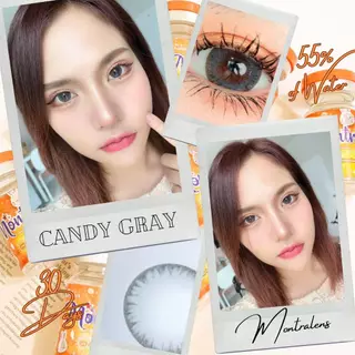คอนแทคเลนส์🌈Candy🌈 Brown / Gray (Montra) ขนาดบิ๊กอาย💖