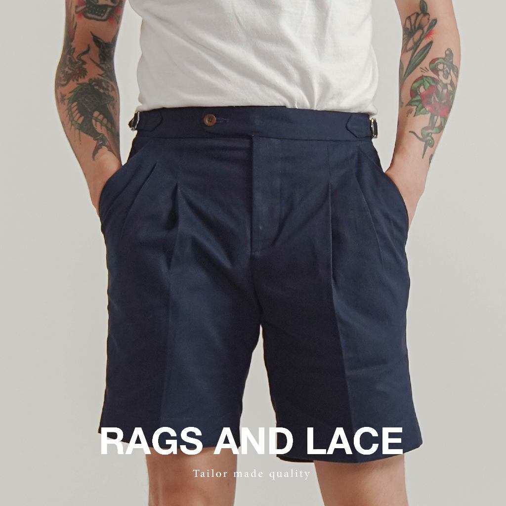Rags and Lace กางเกงขาสั้น รุ่น Signature ผ้า Cotton สี Navy
