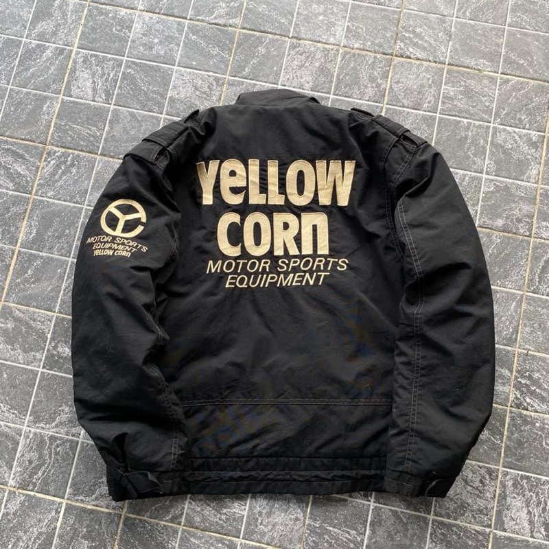 Yellow Corn Racing Jacket Vintage  Authentic 100% 🏍️