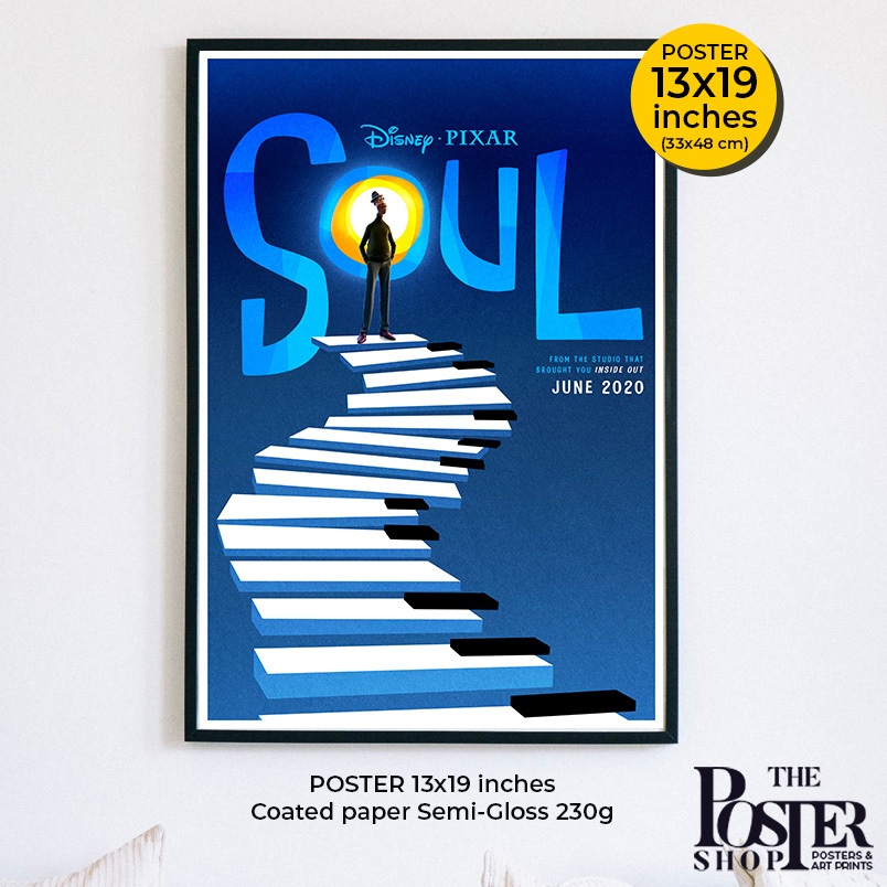Soul Disney Pixar Posters ขนาด 33x48 cm มีหลายแบบให้เลือก