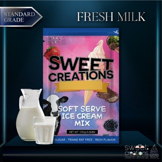 ผงทำไอศครีมซอฟท์เสิร์ฟ ผงไอติม ผงไอติมผัด Sweet Creations (S…