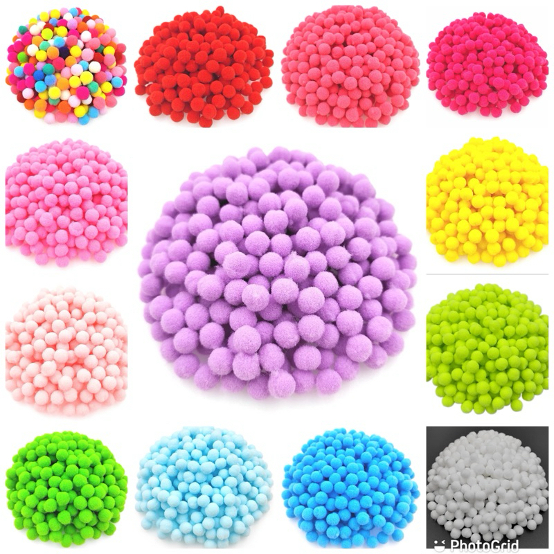 มาใหม่ ปอมปอม ขนาด 10 มม (10 mm ) บรรจุแพ็คละ 150 ชิ้น