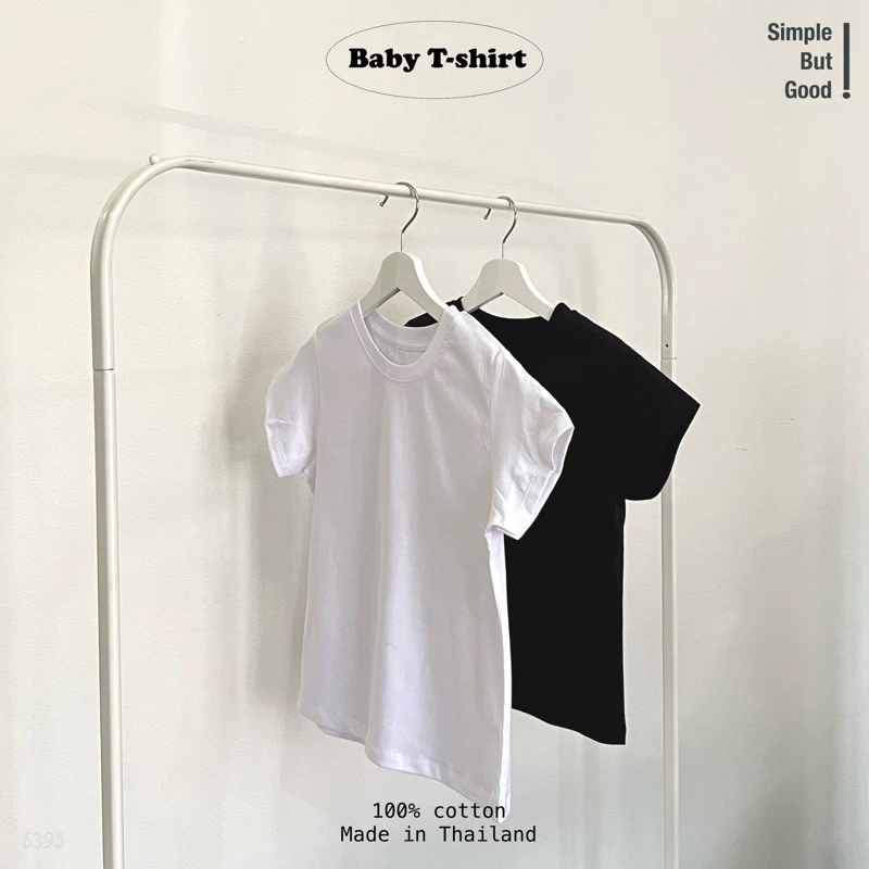 Baby tee รุ่นbasic เสื้อยืดเปล่า ทรงเบบี้ทีคอกลม โทนสีขาวดำ ผ้าcotton100% ทรงพอดีตัว