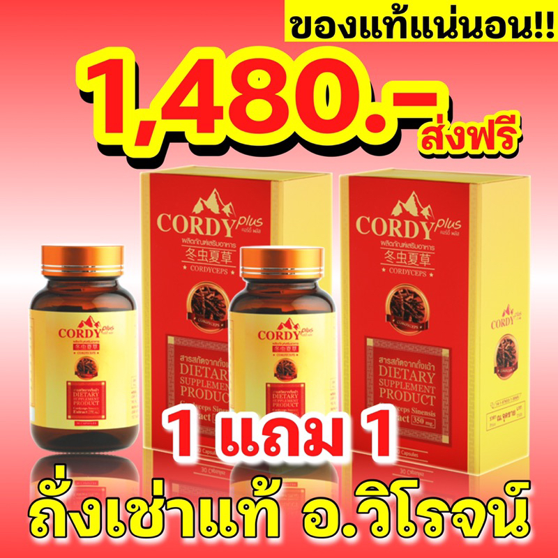 โปร 1 แถม 1 Cordy Plus คอร์ดี้ พลัส ถั่งเช่า อ.วิโรจน์