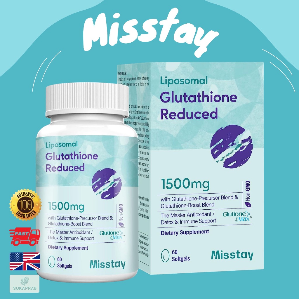 พร้อมส่ง Misstay 1500 MG Complex Liposomal Glutathione Highest Absorption Mistacy Active Form Reduce