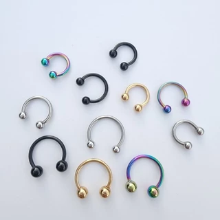 (พร้อมส่ง)จิวหู จิวเกือกม้า จิวห่วง helix จิวจมูก จิวปาก จิวคิ้ว งานสแตนเลสแท้